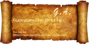 Gyorgyevits Attila névjegykártya